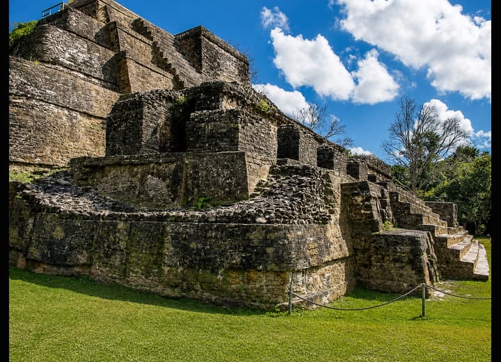 Altun Ha Maya ruins during Altun Ha and Baboon Sanctuary from Belize City