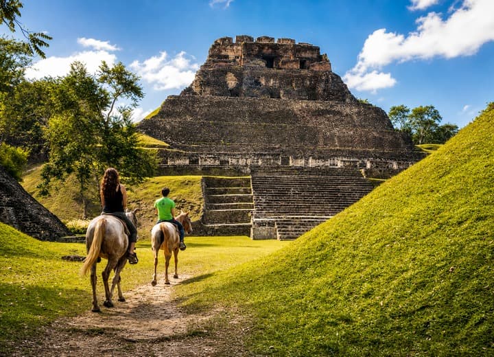 Xunantunich and Horseback Riding from Belize City
