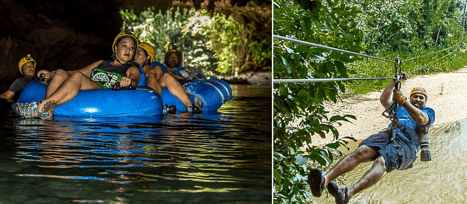 Cave Tubing and Ziplining from Caye Caulker private Belize tour