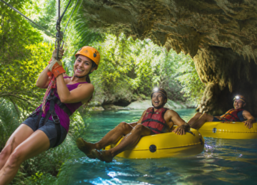 Cave Tubing and Ziplining from Caye Caulker