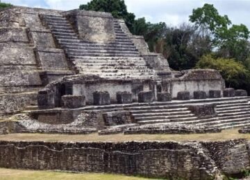 Altun Ha Maya ruins plaza in Belize