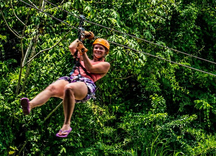 Guests enjoying Altun Ha, Cave Tubing, Zipline and Belize City Tour from Belize City with Private Belize Adventure